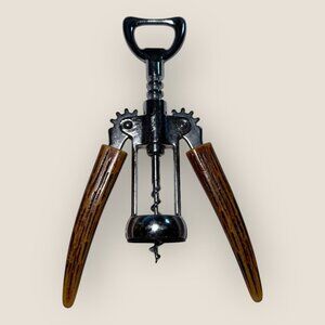 Vintage Wing Corkscrew Bottle Opener Bakelite Handles